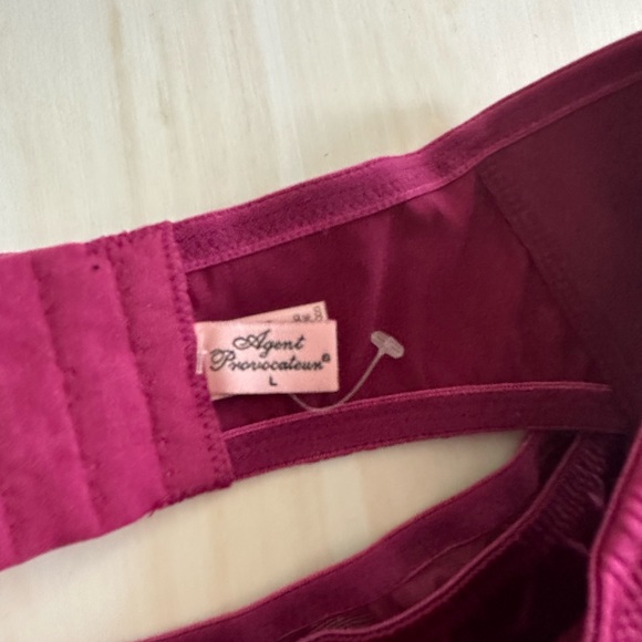 Agent Provocateur Nikita Burgundy 3 Piece Set - Picture 6 of 9